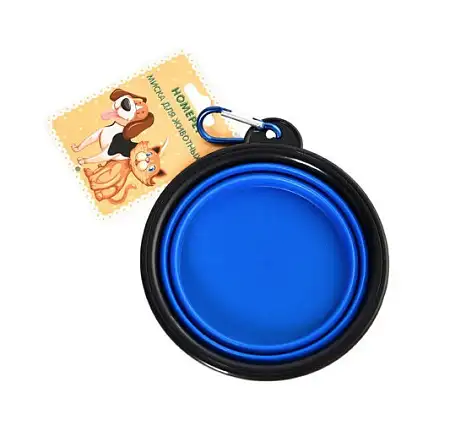Купить homepet миска для кошек и собак складная, синяя