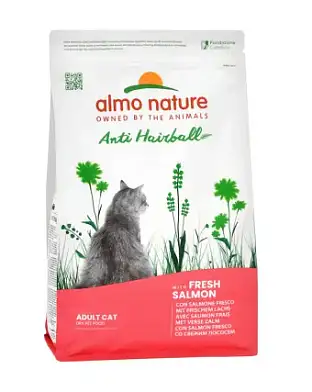 Almo Nature Hairball сухой корм для взрослых кошек для выведения комочков шерсти из желудка, со свежим лососем